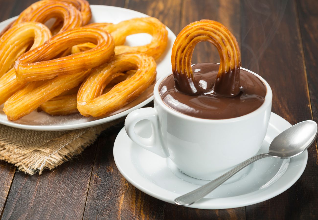 Churros congelados en freidora de aire o airfryer