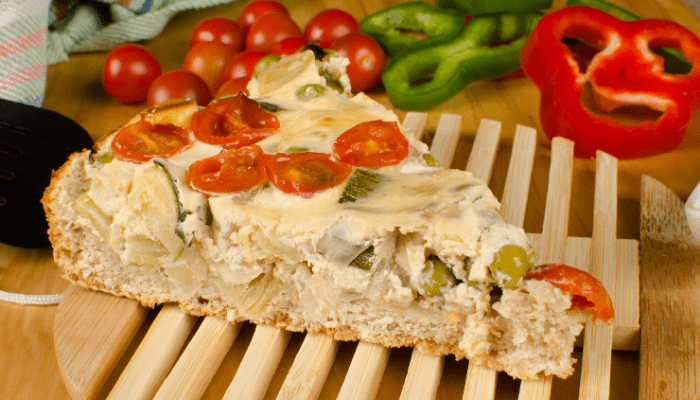 pastel con verduras
